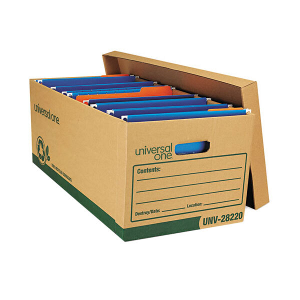 Universal UNV28220 24" x 12" x 10" HeavyDuty Kraft Letter / Legal File