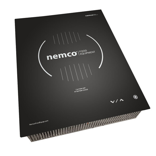 A black Nemco induction range with white text on the front.