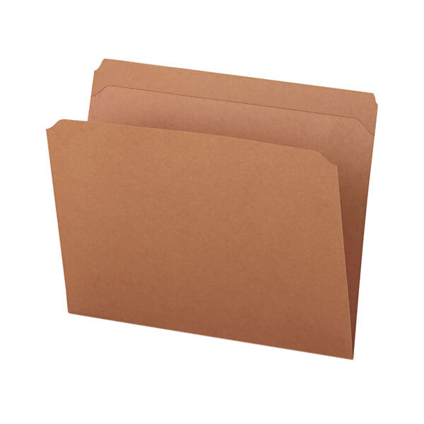 A Universal kraft file folder with a 2-ply straight cut tab.