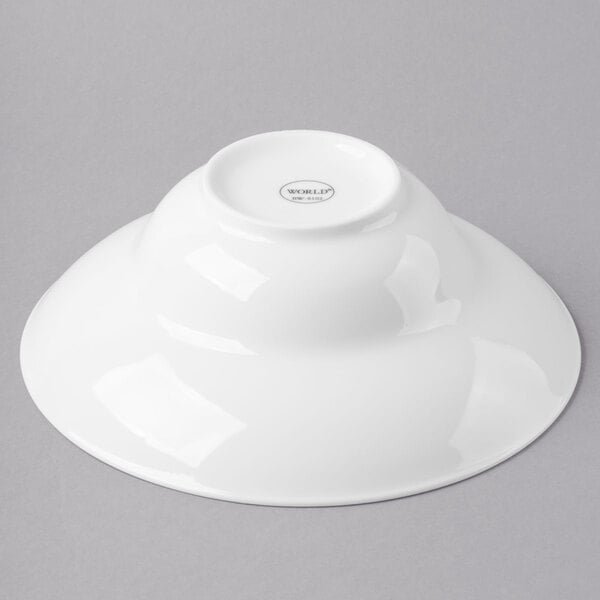 A case of 12 Libbey ultra bright white bowls on a gray surface.