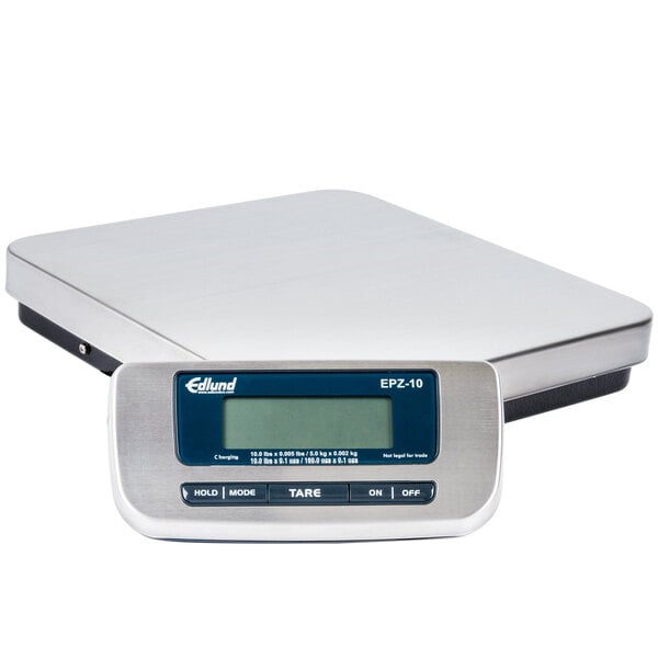 edlund epz 10h 10 lb stainless steel digital pizza scale with foot tare