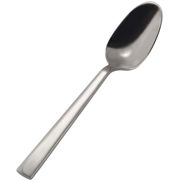 A Bon Chef stainless steel teaspoon with a silver handle on a white background.