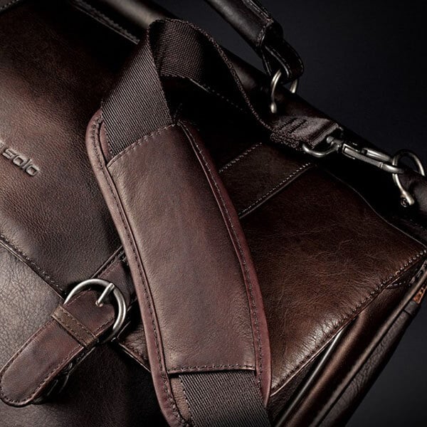 solo leather messenger bag