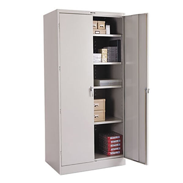 Tennsco 2470lgy 36 X 24 X 78 Light Gray High Deluxe Storage Cabinet