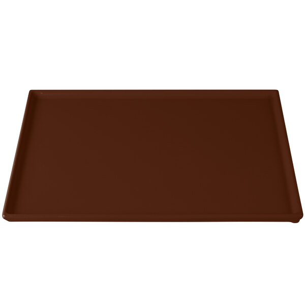 A brown rectangular Tablecraft tray.