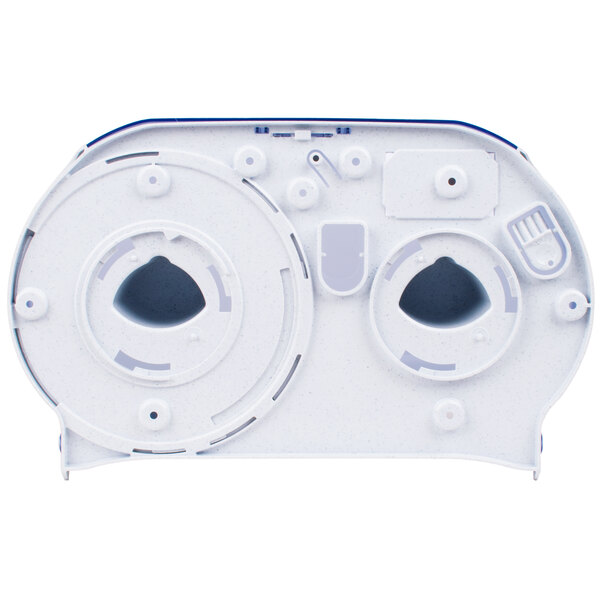 a white device with circular holes