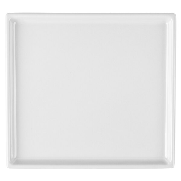 A white rectangular cast aluminum cooling platter.