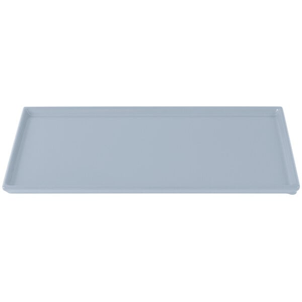 A gray rectangular Tablecraft cooling platter.