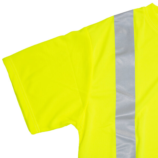 A yellow Cordova safety shirt with reflective stripes.