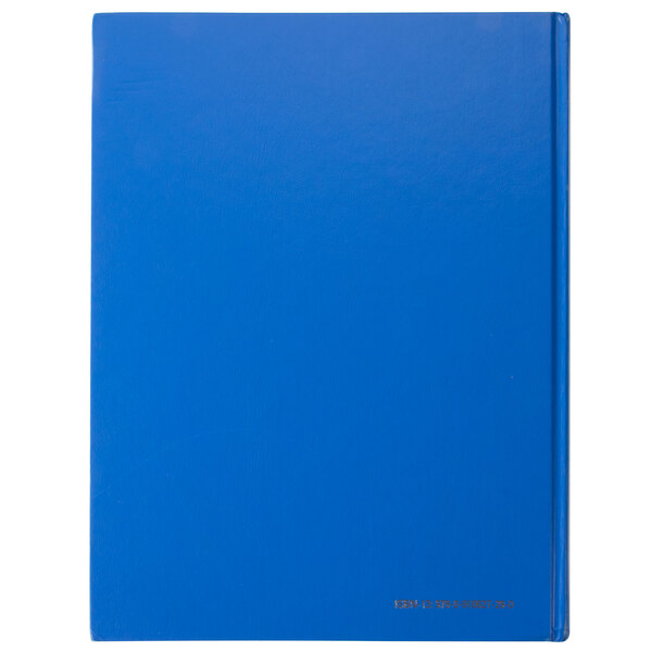 A blue book with a white cover.