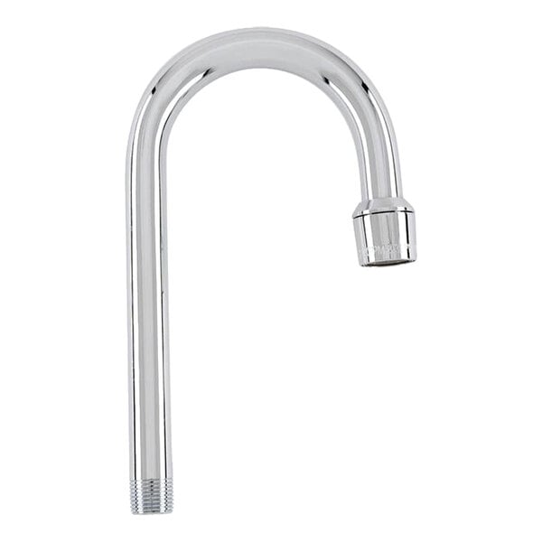 A chrome-plated rigid gooseneck spout with a 2.2 GPM aerator.