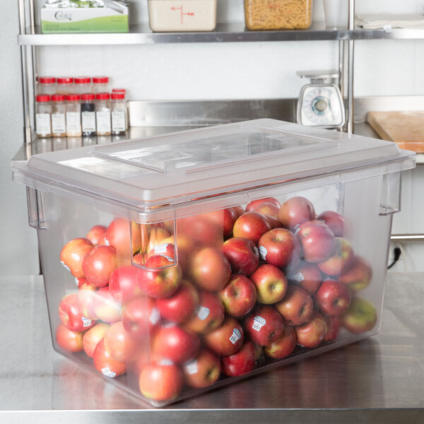 Choice 26" x 18" x 15" Clear Plastic Food Storage Box