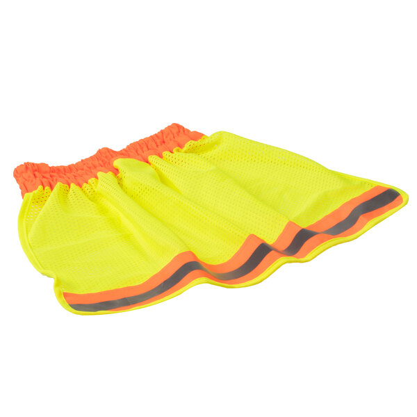 2-Pack TruCrest Hi-Vis Yellow Neck Shade With Green Trim - One Size, Sun Protection For Outdoor Work