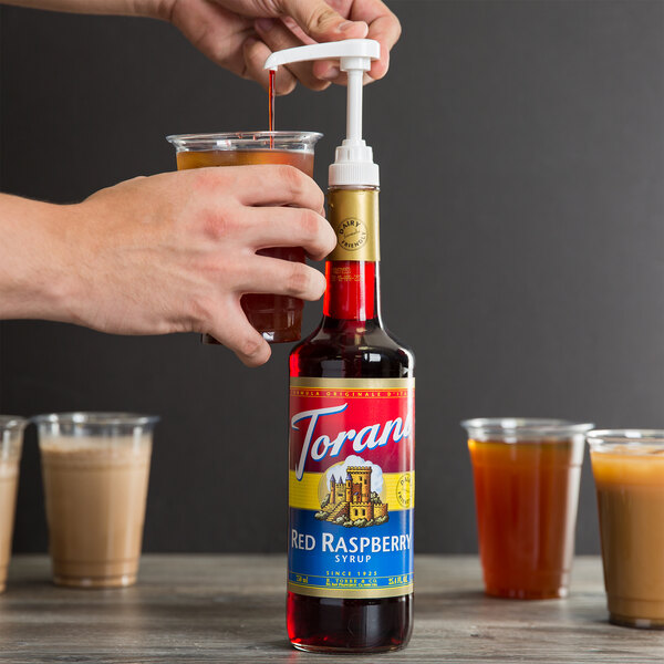 Torani 750 mL Red Raspberry Flavoring Syrup