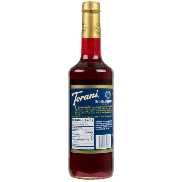 Torani 750 mL Red Raspberry Flavoring Syrup