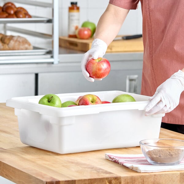 Choice 18" x 12" x 6" White Polyethylene Food Storage Box