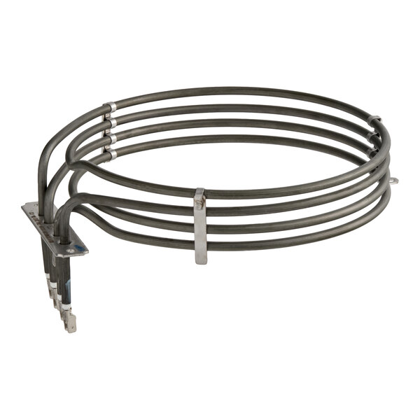 A circular metal heating element designed for use with Moffat ovens, operating at 208 volts.
