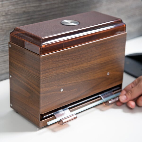 Vollrath 3825L01 Traex® Straw Boss Brown Straw Dispenser Lid