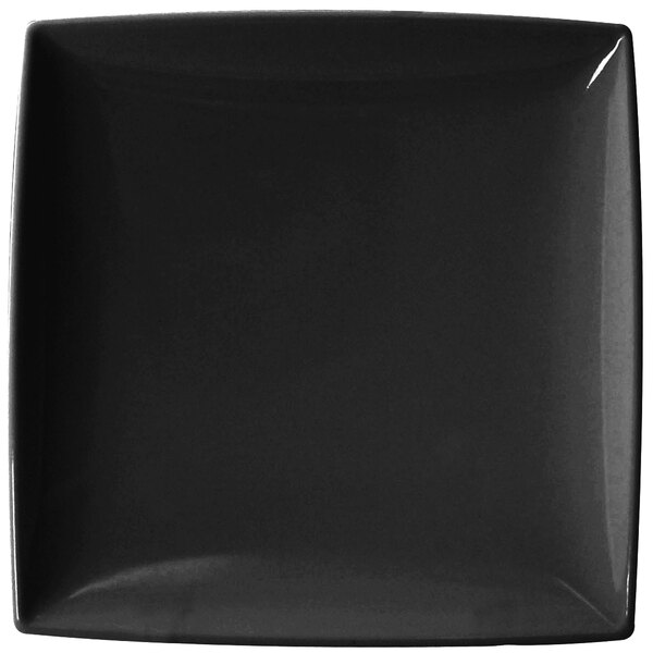 A black square plate with a white border.