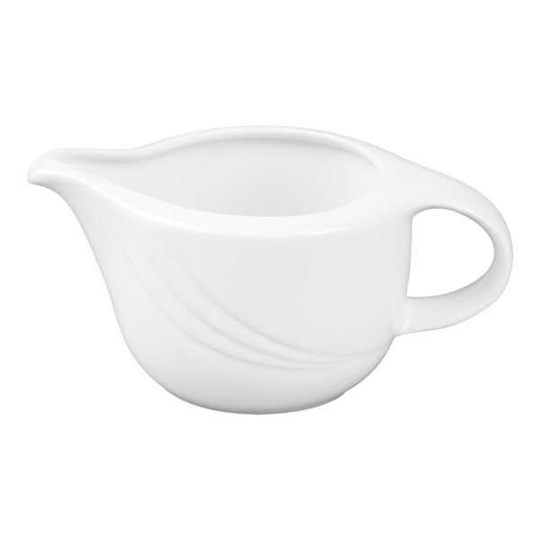 Schonwald 9183835 Donna 12 oz. Continental White Porcelain Sauce Boat - 6/Case