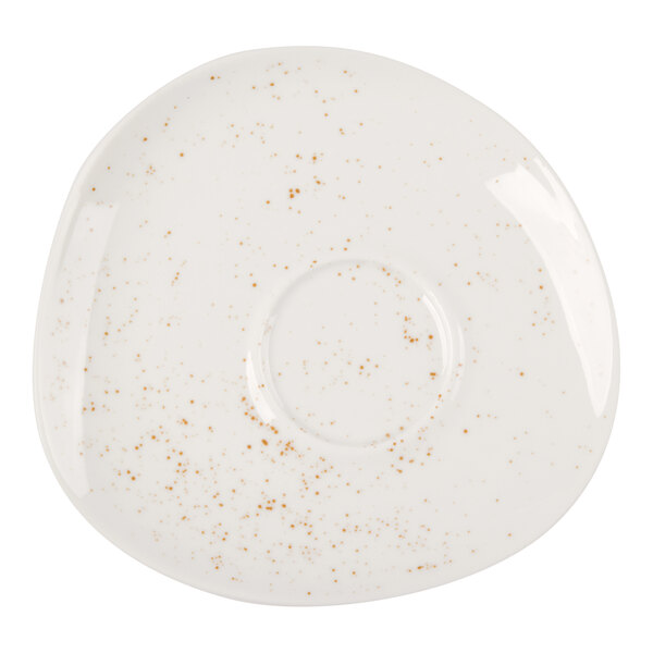 Schonwald Pottery 6 1/8" Unique White Porcelain Saucer - 12/Case
