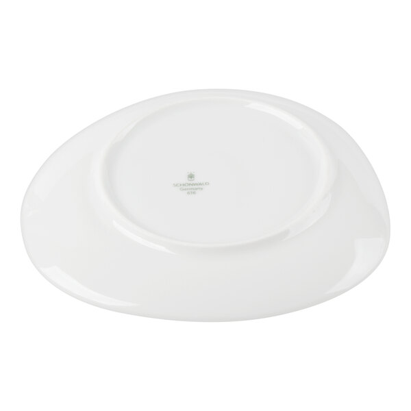 Schonwald Pottery 6 1/8" Unique White Porcelain Saucer - 12/Case