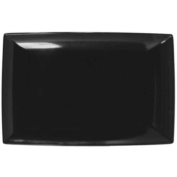 A black rectangular Thunder Group melamine tray.