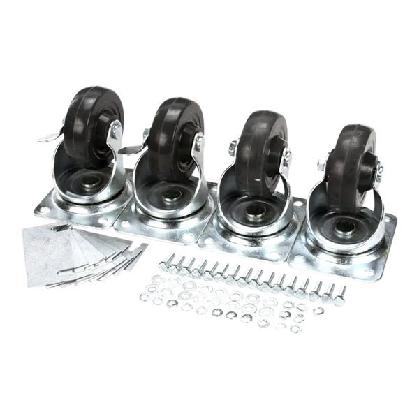 True 872069 4" Replacement Swivel Plate Casters - 4/Set