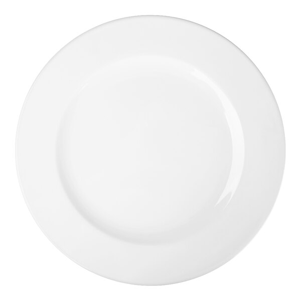 Schonwald Fine Dining 12 3/8" Round Continental White Porcelain Plate - 6/Case