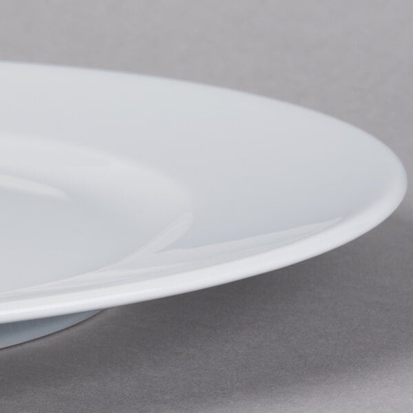A Schonwald white porcelain plate with a small rim.