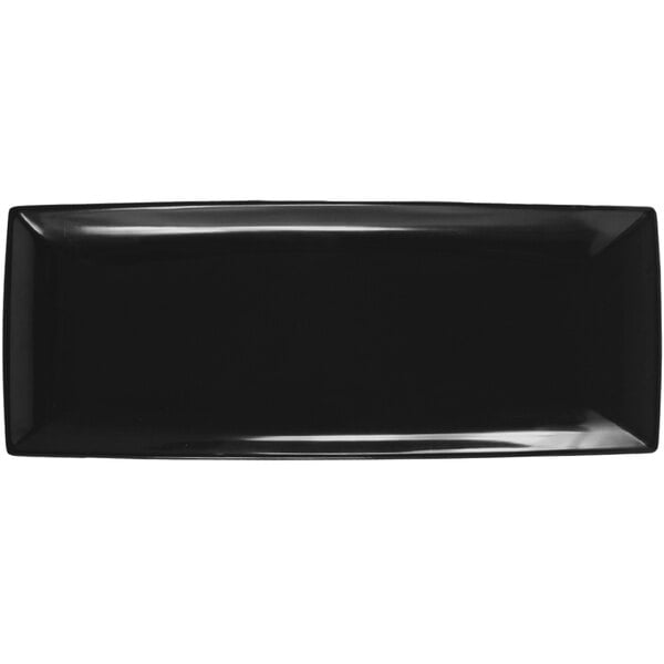 A black rectangular Thunder Group melamine tray.