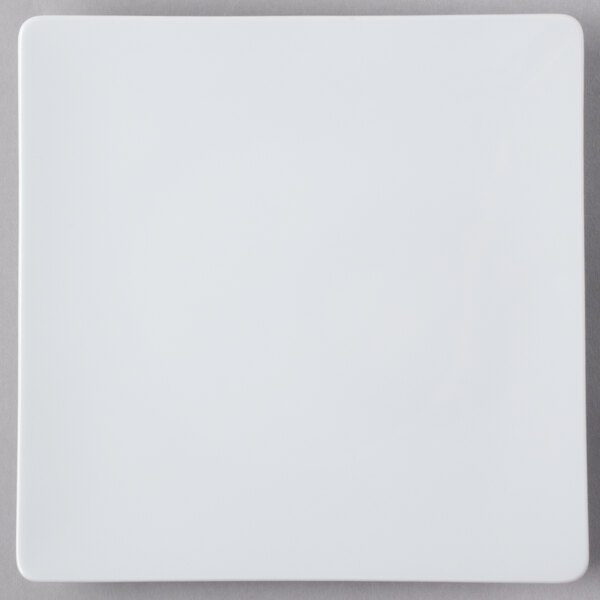 A white square Schonwald porcelain coupe plate.