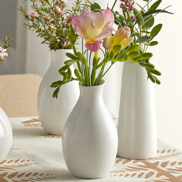 Home Décor Porcelain Bud Vase White Vases.