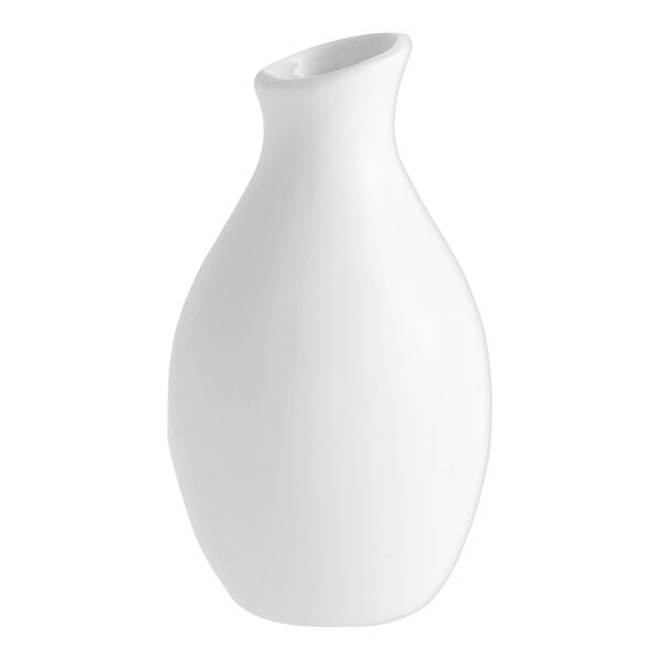 Acopa 3 3/4" Bright White Porcelain Jug Bud Vase
