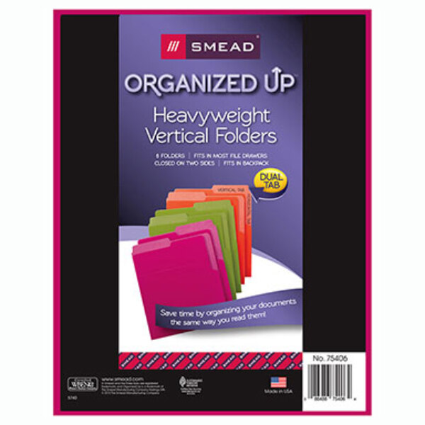 Smead 75406 Organized Up Heavyweight Letter Size Vertical File Folder