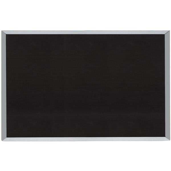 A black rectangular board with a white border.