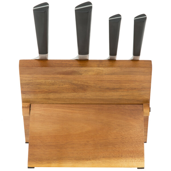 Mercer Culinary M21990AC ZüM® 5 Piece Acacia Board and Knife Set