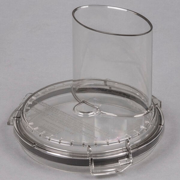 A clear plastic container with a clear plastic lid.