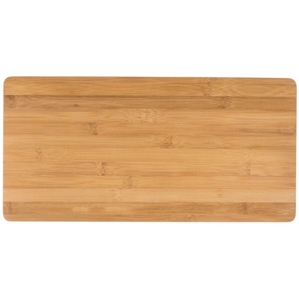 A rectangular bamboo board with a rectangle shape.