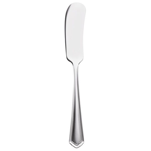 A Libbey stainless steel butter knife with a flat handle.