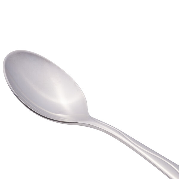 A Libbey stainless steel teaspoon with a silver handle.
