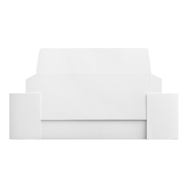 A white rectangular candy box with a white lid on top.