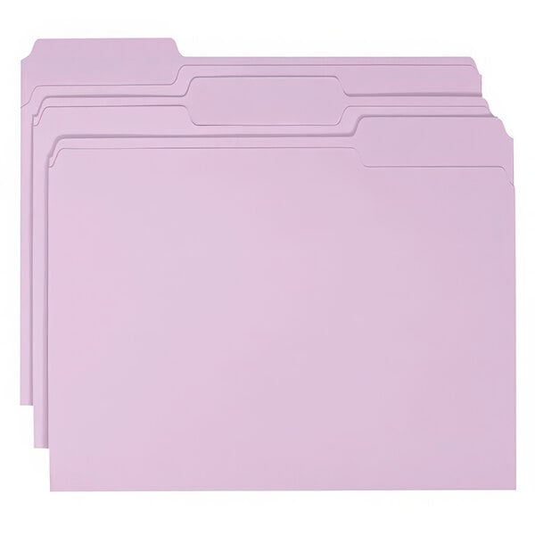 A lavender Smead file folder with a black border.