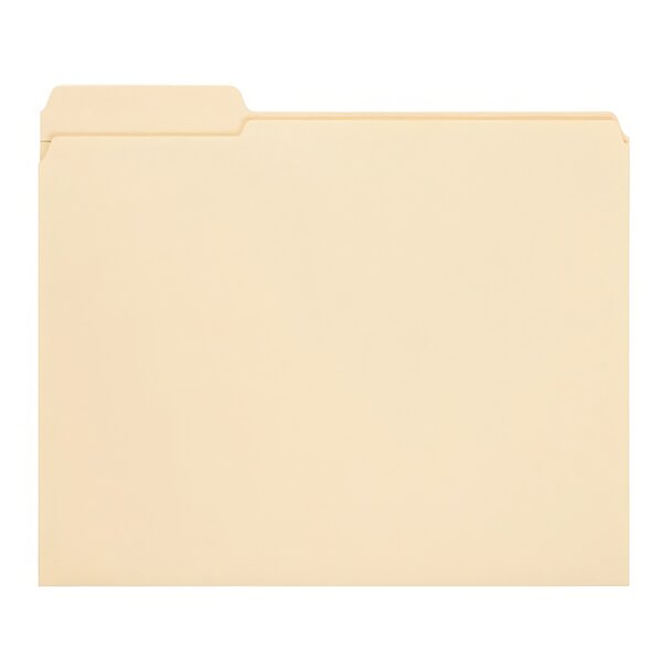 A Smead file folder with a black border and white surface.