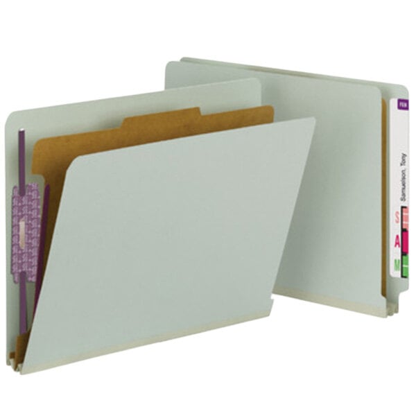 A close-up of a Smead SafeSHIELD file folder.