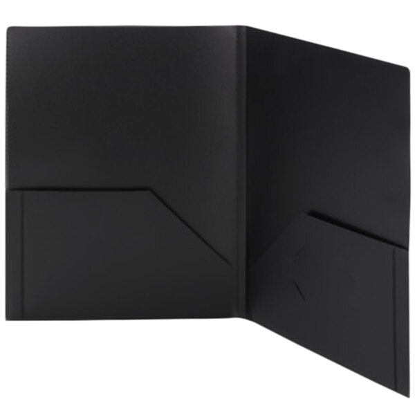 Smead 87705 Letter Size 2-Pocket Frame View Poly Pocket Folder, Black ...