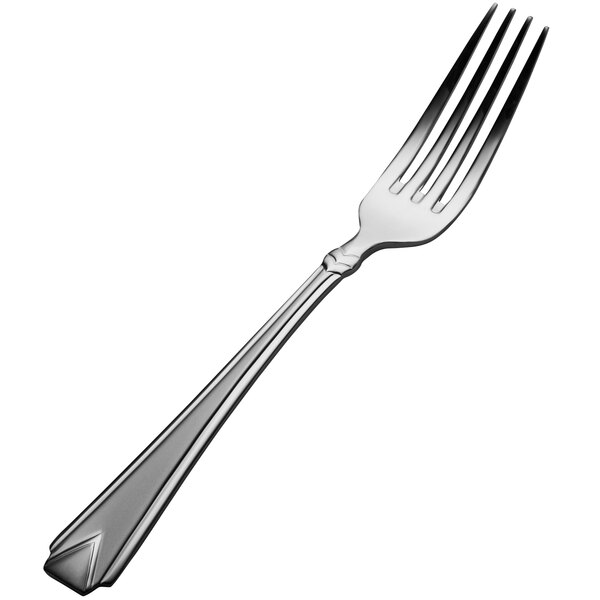 A Bon Chef stainless steel dinner fork with a silver handle.