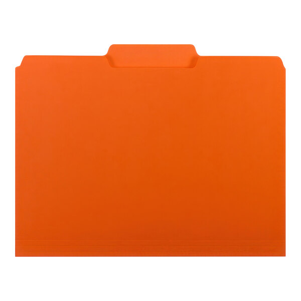 An orange Smead file folder with a white background.