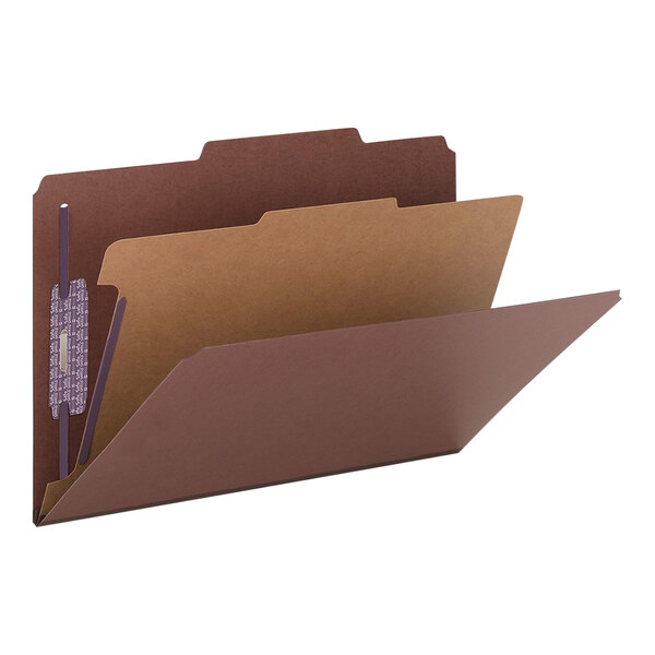 A brown Smead file folder with a brown tab.