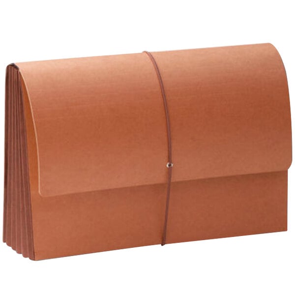 A Smead redrope legal size expansion wallet with a flap and cord closure.